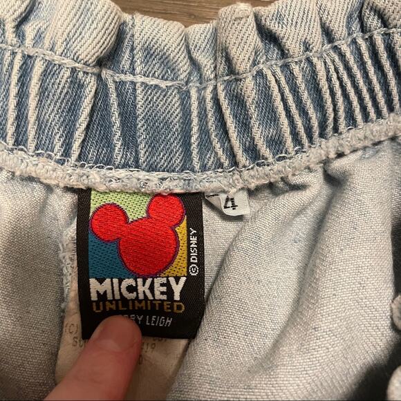 Vintage Disney‎ Mickey Mouse High Rise Light Wash Mom Shorts Size 14 - Picture 6 of 10